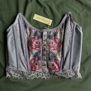 Victoria’s Secret Purple Floral Lace Corset